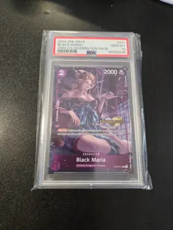 BLACK MARIA ST04-001 2023 CHAMPIONSHIP, PSA 10 GEM MINT 2023 ONE PIECE CARD GAME - Image 1