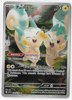 Pachirisu 208/198 Scarlet & Violet S&V Illustration Rare Pokemon TCG Card NM - Image 1