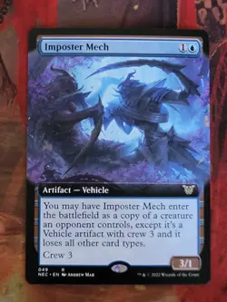 MTG Card: Imposter Mech (Kamigawa: Neon Dynasty) EXTENDED ART - Image 1