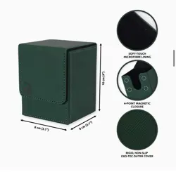 Vault X Premium Exo-Tec Trading Card Deck Box - Large - Green - 80 Sleeves Cards - Image 3