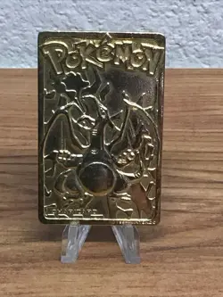Pokemon Charizard 23k Gold Plated Trading Card 1999 Burger King Limited Edition - Image 1