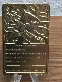 Pokemon Charizard 23k Gold Plated Trading Card 1999 Burger King Limited Edition - Image 3