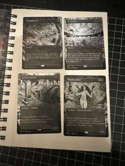 Juji Itoh Magic The Gathering MTG Foil Etched Set 4 Cards - Image 1
