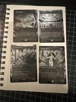 Juji Itoh Magic The Gathering MTG Foil Etched Set 4 Cards - Image 2