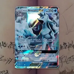 Alolan Ninetales GX 22/145 Guardians Rising Holo NM Pokemon Card English - Image 1