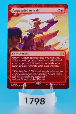 MTG Aggravated Assault Wilds of Eldraine: Enchanting Tales Regular #39 - Image 1