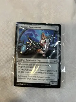 MagicCon Atlanta EXCLUSIVE PIN - ARTIFACT CREATURE - DOG Chrome Companion NEW - Image 1