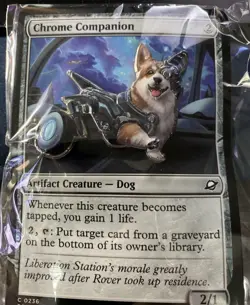 MagicCon Atlanta EXCLUSIVE PIN - ARTIFACT CREATURE - DOG Chrome Companion NEW - Image 3