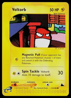 Pokemon Card - Voltorb Skyridge 113/144 Common - Image 1