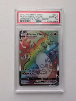 Charizard Vmax (Secret) 2020 Pokemon Champions Path #074 PSA 10 - Image 1