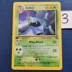 Pokemon Golbat 34/62 Fossil 1st Edition Regular Moderately Playd *FREE SHIPPING* - Image 1