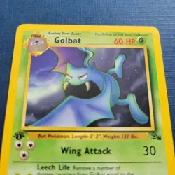 Pokemon Golbat 34/62 Fossil 1st Edition Regular Moderately Playd *FREE SHIPPING* - Image 2