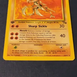 Pokemon Kabutops 24/62 1st Edition Fossil Regular Moderate Playd *FREE SHIPPING* - Image 3