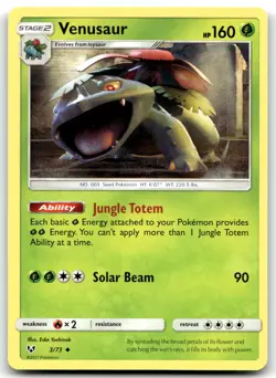 Venusaur 3/73 Shining Legends Uncommon Unlimited Pokemon TCG NM - Image 1