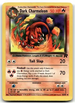 Dark Charmeleon 32/82 Team Rocket Uncommon Unlimited Pokemon TCG MP - Image 1