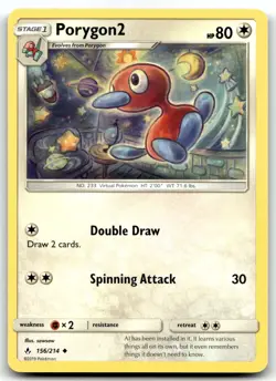 Porygon2 156/214 SM - Unbroken Bonds Uncommon Unlimited Pokemon TCG NM - Image 1