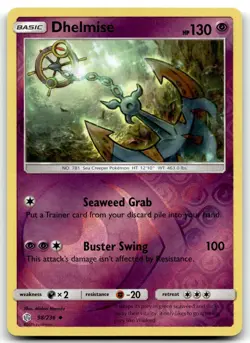 Dhelmise 98/236 SM - Cosmic Eclipse Uncommon Reverse Holo Pokemon TCG LP - Image 1
