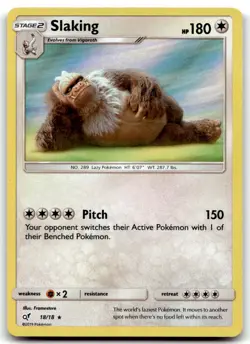 Slaking 18/18 Detective Pikachu Rare Holo Pokemon TCG LP - Image 1