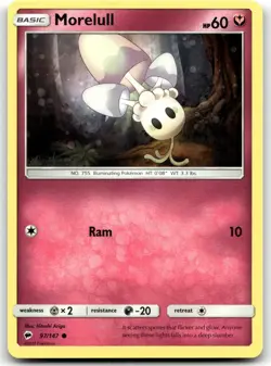 Morelull 97/147 SM - Burning Shadows Common Normal Pokemon TCG NM - Image 1