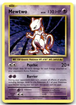 Mewtwo 51/108 XY - Evolutions Rare Normal Pokemon TCG LP - Image 1