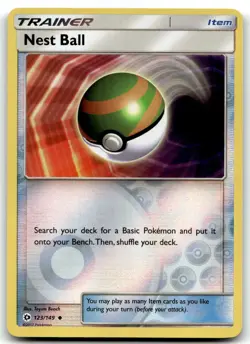 Nest Ball 123/149 SM Base Set Uncommon Reverse Holo Pokemon TCG NM - Image 1