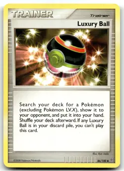 Luxury Ball 86/100 Stormfront Uncommon Normal Pokemon TCG HP - Image 1