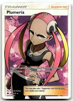Plumeria (Full Art) 145/147 SM - Burning Shadows Ultra Rare Holo Pokemon TCG MP - Image 1
