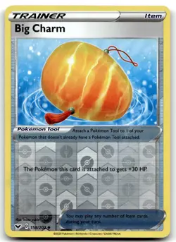 Big Charm 158/202 SWSH01: Sword & Shield Base Set Uncommon Reverse Holo Pokemon - Image 1