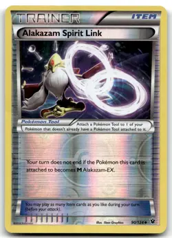 Alakazam Spirit Link 90/124 XY - Fates Collide Uncommon Reverse Holo Pokemon TCG - Image 1