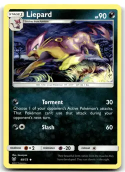 Liepard 49/73 Shining Legends Uncommon Unlimited Pokemon TCG NM - Image 1