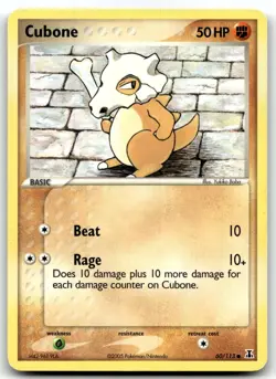Cubone 60/113 Delta Species Common Normal Pokemon TCG HP - Image 1