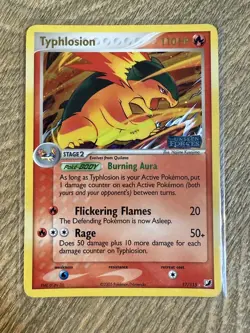 2005 Pokemon - Typhlosion - Unseen Forces Stamped Holo Rare 17/115 - Image 1