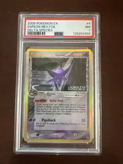 2005 POKEMON EX DELTA SPECIES #4 ESPEON-REV.FOIL DELTA SPECIES PSA NM 7 - Image 1