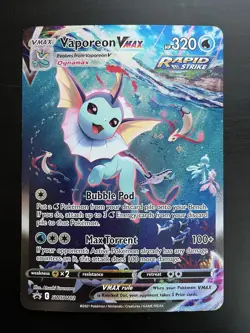 Vaporeon VMAX SWSH182 Jumbo / Oversized Pokemon TCG Promo Excellent to Near Mint - Image 1