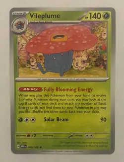 Vileplume Deck Exclusive Non-Holo 045/165 Pokemon 151 - Free Tracked Shipping - Image 1