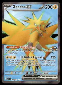 Pokemon TCG SV: Scarlet & Violet 151 #192/165 Zapdos ex Holo NM - Image 1