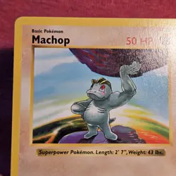 Pokemon 1999 Base Set Shadowless: Machop 52/102 - LP - Image 1