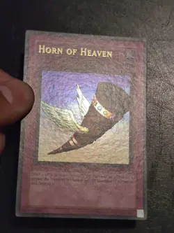 Yu-Gi-Oh! ULTRA RARE HOLO CARD HORN OF HEAVEN MRD-130 1996 VINTAGE PRINT NM - Image 2