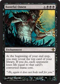 MTG magic cards 1x Baneful Omen - Foil Rise of the Eldrazi NM-Mint, English - Image 1