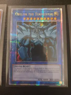EGYPTIAN GOD CARDS OBELISK SLIFER RA LC01 Quarter Century Secret Rare Yugioh TCG - Image 5