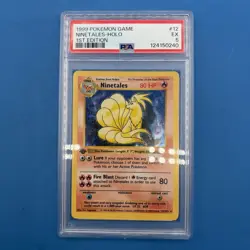 Pokemon Card PSA 5 1st Edition Base Shadowless Ninetales Holo - Image 1