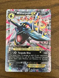 M Sharpedo EX XY200 XY Jumbo Promo Card - Image 1