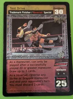 WWE WWF Raw Deal CCG Test Test Drive Ultra Rare Foil Card - Image 1