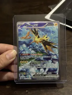 Pokemon TCG Zapdos EX Holo Card 202/165 Scarlet & Violet 151 Near Mint Condition - Image 1