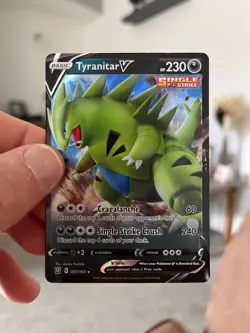 Tyranitar V 097/163 Ultra Rare Pokemon TCG Card - Near Mint Condition - Image 1