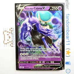 Shadow Rider Calyrex V ULTRA RARE card 074/198 SWSH Chilling Reign 2021 Pokemon - Image 1