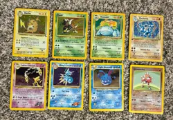 Vintage Pokemon Holo Lot 8 cards - Base Set, Gym Challenge, Jungle, Fossil, Best - Image 1