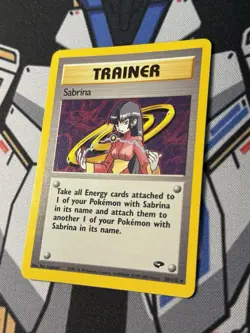 Pokemon TCG Gym Challenge Sabrina Trainer Holo Unlimited Rare Card 20/132 - Image 2