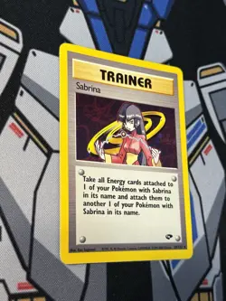 Pokemon TCG Gym Challenge Sabrina Trainer Holo Unlimited Rare Card 20/132 - Image 3