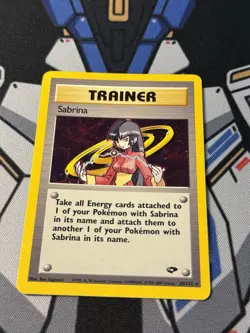 Pokemon TCG Gym Challenge Sabrina Trainer Holo Unlimited Rare Card 20/132 - Image 4